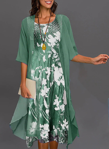 Conjunto de Dos Piezas Personalizable con Logotipo: Vestido <span class=keywords><strong>Elegante</strong></span> de Gasa <span class=keywords><strong>para</strong></span> Mujer y Blusa Larga, <span class=keywords><strong>Ropa</strong></span> Casual Femenina con Estilo - Product Image 2