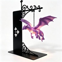 Lampe de bureau LED Dragon Flottant, Décoration Fantaisie pour Niche de Lecture, Design Suspendu pour Veilleuse de Lecture, Lumière Chaude