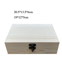 Boîtes de rangement rectangulaires en bois pour la maison Coffrets cadeaux en bois de pin et coffrets cadeaux d'emballage de bijoux rétro à usages multiples