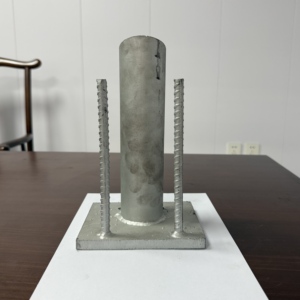 Colonne préfabriquée galvanisée avec base encastrée et double armature déformée, support d'ancrage <span class=keywords><strong>en</strong></span> acier soudé - Product Image 5