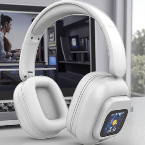 Oem ODM ANC không dây Earbuds LCD màn hình cảm ứng Over-Ear lai âm thanh Stereo Tai nghe không dây Mic tiếng ồn hủy bỏ - Product Image 2
