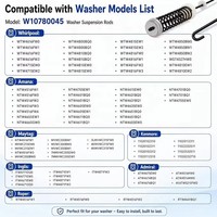 Kit de Varillas de Suspensión HYRA W10780045 para Whirlpool, Kenmore, Maytag y Amana