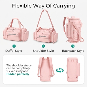 Mochila <span class=keywords><strong>de</strong></span> Gimnasio y Viaje Convertible 4 en 1 Personalizada con Compartimento para Zapatos y Portátil, Bolsa Deportiva <span class=keywords><strong>de</strong></span> Fin <span class=keywords><strong>de</strong></span> Semana, Mochila Táctica para Portátil - Product Image 4