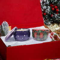 Cadeau de Noël personnalisé, mini boîtes rondes et décoratives pour bougies de voyage, pots vides de bougies parfumées avec couvercle, récipients en métal pour bougies