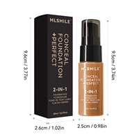 MLSMILE Exclusivité transfrontalière Fond de teint liquide 6 couleurs Taille standard Longue tenue Anti-bavures Imperméable Résistant à la transpiration Facile à appliquer