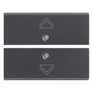 สวิตช์ติดผนังแบบสองปุ่มครึ่งวงกลม 2M สีเทา ขนาด 5x3.7x0.6 ซม. - Product Image 1