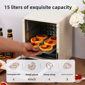 Mini <span class=keywords><strong>Forno</strong></span> Elettrico per Cottura <span class=keywords><strong>in</strong></span> Acciaio Inox 800W con Spegnimento Automatico, Controllo Meccanico, Scocca Quadrata, Piccolo <span class=keywords><strong>Forno</strong></span> Domestico - Product Image 2