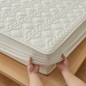 Bán Buôn Vua Nữ Hoàng Kích Thước Thoáng Khí Đàn Hồi Được Trang Bị Tấm Nệm Không Thấm Nước Bảo Vệ Thích Hợp Cho Nệm Cao Su Có Thể Làm - Product Image 4