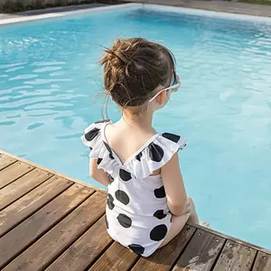 2024 Schattige Kinderen Badmode Peuter Baby Bloemen Zwempak Meisje Eendelig Watermeloenprint Badpak Kind Zomer Stranddoek