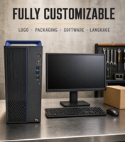 Ordinateur de bureau professionnel complet Hygon 3350 8 cœurs 3,0 GHz 16 Go 256 Go NVME SSD Carte graphique 2 Go Châssis USB Souris Clavier