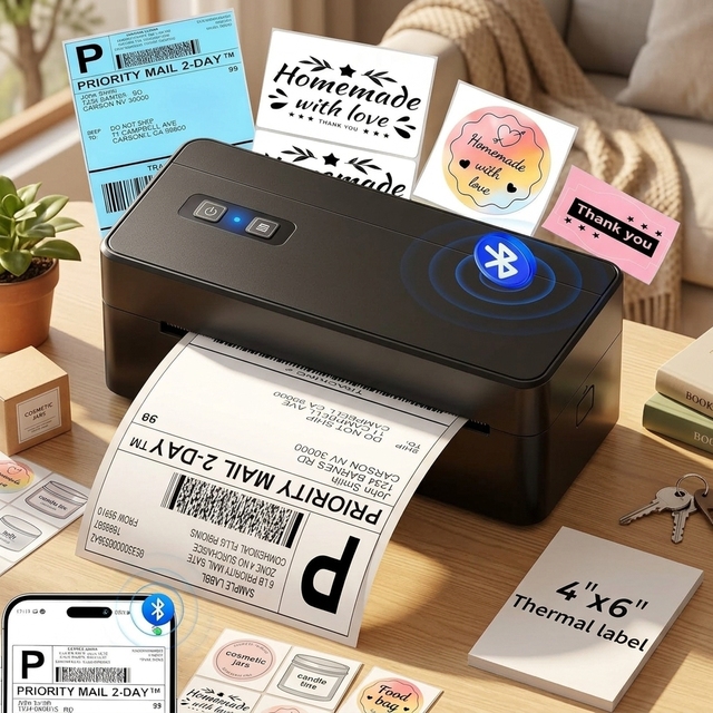 Phomemo PM-2410BT Wireless Shipping Label Printer 4x6 for Small Business Shipping Logistics Mailing Express Delivery