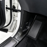 Pour Nissan Patrol Y63 Accessoires 2025-2026 Plaque de seuil de porte en fibre de carbone Protection anti-rayures Ensemble complet 10 pièces Garniture style PATROL