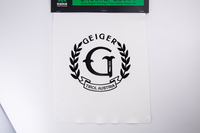 Étiquettes thermocollantes personnalisées avec logo en lettres pour vêtements, étiquettes en film PET floqué avec impression offset pour t-shirts et sweats à capuche