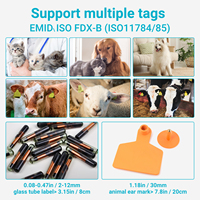Escáner de Microchip Portátil para Mascotas Tera: Lector de Etiquetas para Animales 3 en 1 Inalámbrico BT 2.4G con Cable USB y Pantalla OLED W90B