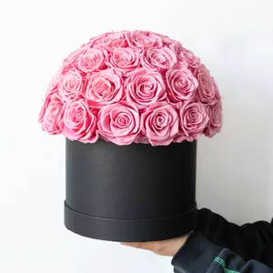 Настраиваемые роскошные розовые купольные розы вечные розы для Святого Валентина новинки подарков