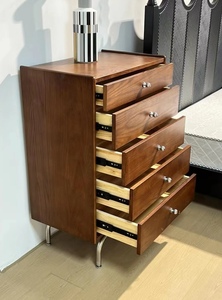 Aparador Moderno de Gran Capacidad para Sala de Estar, Diseño de Aparador de Madera Maciza, Mueble de Almacenamiento Lateral para el Hogar - Product Image 3