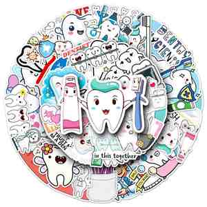 50 Creative Cartoon <b>Cute</b> Eco-Friendly Waterproof PVC <b>Notebook</b> Stickers with Matte Finish for Home Decoration - Product Image 5
