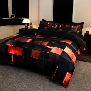 Juego de Cama de Cuatro Piezas de Fibra de Poliéster Suave y Transpirable para el Hogar, Personalizado de Fábrica, Textura Acogedora y Duradera, Ropa de Cama de Fácil Cuidado - Product Image 3