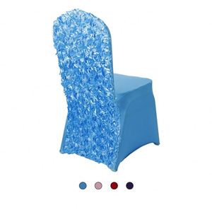 Housse de chaise Rose, plusieurs couleurs, taille universelle, polyester, lavable, housse de chaise à fleurs pour promotion - Product Image 3