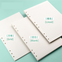Papiers de Rechange pour Classeur, Options 6 et 9 Trous, Papier 80 g/m², 60 Feuilles, Formats A5/B5/A4 pour Carnets à Anneaux