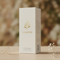 Boîte en papier texturé personnalisée pour baume à lèvres, emballage secondaire pour cosmétiques avec impression de logo