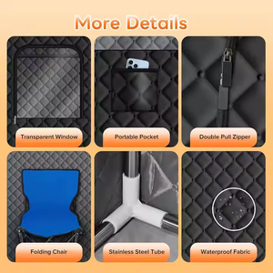 Sauna portable pliable Lingvita, système de spa personnel à domicile, relaxation du corps entier, étanche, 3L - Product Image 2