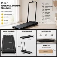 Listo para Enviar, MOQ Bajo, Caminadora 2 en 1 en Stock, Caminadora Plegable Debajo del Escritorio, Máquina para Correr Eléctrica de 10 km/h, Logotipo Personalizado