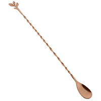 Cuillère à cocktail en acier inoxydable, motif en spirale, cuillère à mélanger, outil de bar, outils de barman