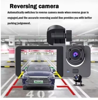 Kamera Mobil Y15 1080P 3 Lensa Layar IPS 2 Inci Penglihatan Malam Perekam Mengemudi Monitor Parkir Dashcam DVR untuk Kendaraan Mobil