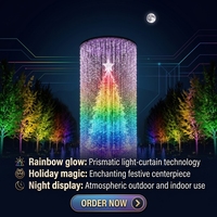 Tour de lumière LED programmable en forme de cylindre, sculpture lumineuse géante RGB pour spectacle de lumière de festival, décoration de parc d'attractions