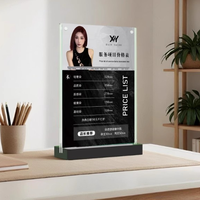 Support d'affichage de bureau personnalisé en acrylique, panneau publicitaire en acrylique, support de menu, panneau d'affichage d'affiches