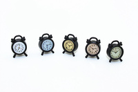 1:12 Perlengkapan Fotografi Rumah Boneka Miniatur Saku Adegan Mini Jam Alarm Logam Aksesoris Rumah Boneka Kerajinan