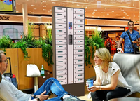 Y2Power VIA - Estación de Carga Rápida para Teléfonos Móviles con 30 Compartimentos, Estación de Carga Pública para Celulares en Centros Comerciales y Hoteles, Opcional con Código QR y Cable
