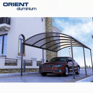 Abri de voiture extérieur moderne personnalisé en aluminium avec toit en polycarbonate pour garages de stationnement de voitures Nouveau design - Product Image 4