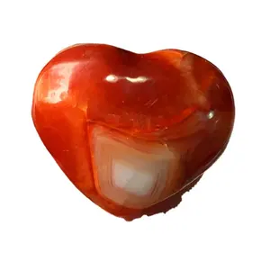 Wholesale Natural High Quality Cheap Price Small Carnelian Red Agate Stone Crystal heart For Pendant