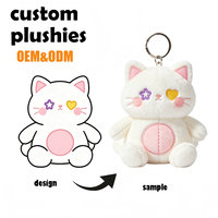 minimale de commande prix d'usine délai de livraison rapide cadeaux promotionnels porte-clés en peluche personnalisé