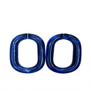 FAIZA CRAFT FC-8099 Maillons de chaîne ronds modernes en résine transparente colorée, écologiques et modelés à la main, pour accessoires de suspension murale - Product Image 1