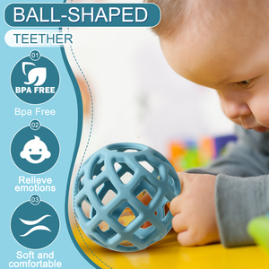 Mordedores para Bebés Libres de BPA, de Silicona de Grado Alimenticio, Juguete para Masticar y Agarrar para Bebés, Pelota Sensorial para la Dentición, Productos para la Dentición de Bebés - Product Image 4