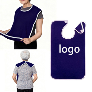 Bavoirs personnalisés réutilisables en polyester pour adultes, hommes, femmes, personnes âgées, personnes handicapées, maisons de retraite, protections de vêtements pour la restauration, tabliers - Product Image 1