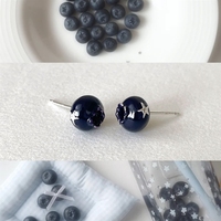 Boucles d'oreilles clous Myrtille Douces et Tendances pour Femme - Style Forêt, Polyvalentes, Aiguille en Argent Haut de Gamme, Luxe Léger