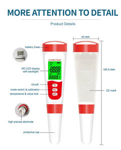 Gıda İçin Dijital pH Ölçer, Masaüstü Süt Akıllı EC pH Ölçer, Portlu Masaüstü TDS Su Test Cihazı, Dijital Ölçer, Hannae Blue Lab pH Kalemi - Product Image 5