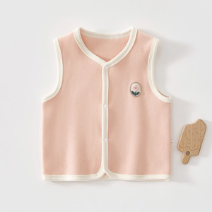 Chaleco polar para bebé, ropa interior cálida de color sólido para niños y niñas, capa base para otoño e invierno - Product Image 1