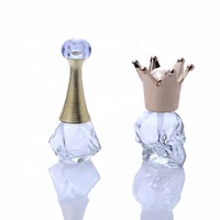 Bouteilles de vernis à ongles en gel personnalisées de luxe, design crâne, 8 ml, flacon cosmétique en verre transparent avec pinceau