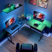 Meubles de table d'ordinateur à domicile au design moderne bureau de jeu de type U bureau de jeu multi-usage pour les joueurs