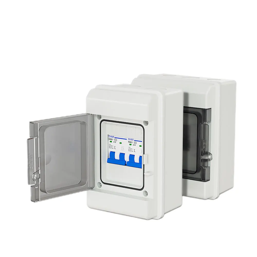 Plastic 4 way small household distribution switchgear box circuit breaker wiring box power control box