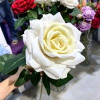 H-741 15cm Große Samtrose Künstliche Rote Rosa Samtrose für Heimdekoration