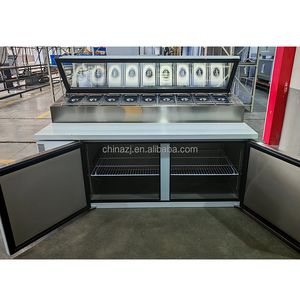 Nhà bếp tủ lạnh nhà hàng phục vụ thiết bị bánh pizza saladette bảng <span class=keywords><strong>salad</strong></span> Prep bảng bánh pizza tủ lạnh - Product Image 3