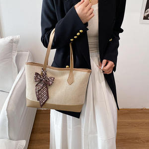 Fashion Women's <b>Tote</b> <b>Bags</b> <b>Large</b>-capacity Cross-border Handbag 2026 New Style Simple Patchwork Shoulder <b>Bag</b> Designer <b>Canvas</b> <b>bags</b> - Product Image 5