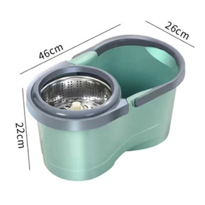 Nhà bếp sàn làm sạch lau xô đặt thép cực giỏ nhựa thân thiện với môi trường 700ml Công suất ma thuật 360 quay dễ dàng bóp - Product Image 5