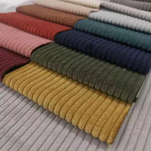 Comfortable Plain Striped Cotton Stretched Brushed Corduroy Sofa Fabric For Upholstery Furniture